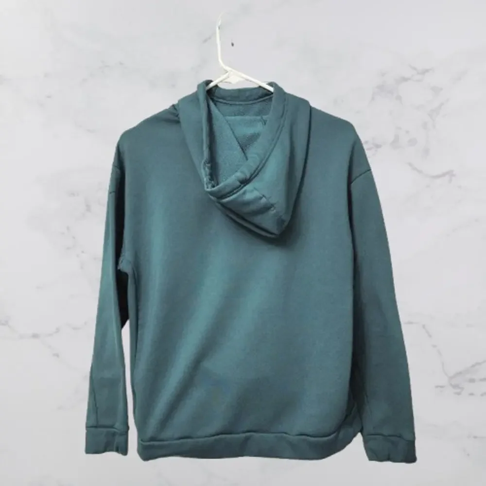 Women's XS NIKE Therma Soft Fleece Green/Blue Pullover Hoodie